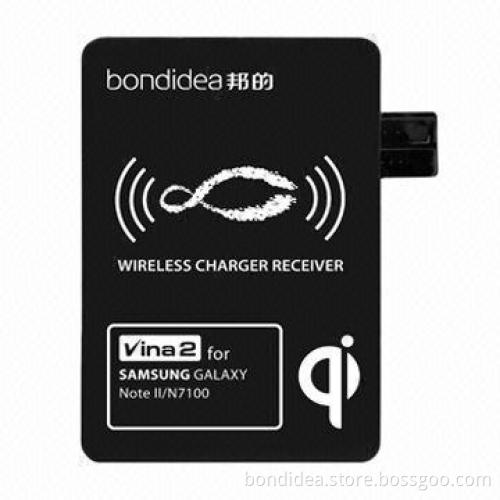 Qi Wireless Receiver for Samsung Galaxy Note 2 with 5V/1,000mA Voltage and Current, 5W Power